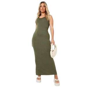 Olive Lace Back Maxi Dress From PLT